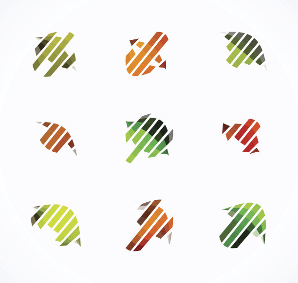 抽象的彩色方格风格标志图片下载