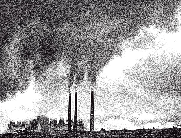 工厂烟囱的烟雾污染图片下载
