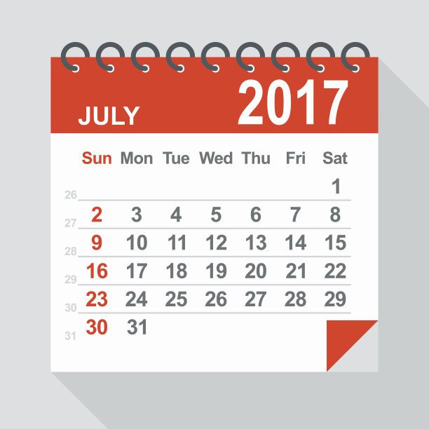 2017年7月日历-插图图片下载