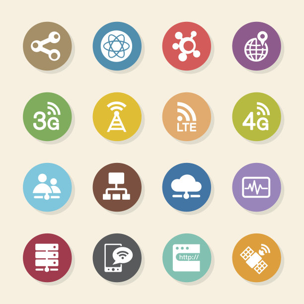 网络图标-色圈系列图片下载