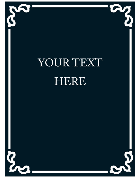 简单的矢量线边框框架孤立的插图图片下载