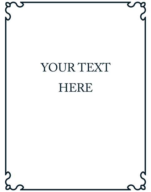 简单的矢量线边框框架孤立的插图图片下载