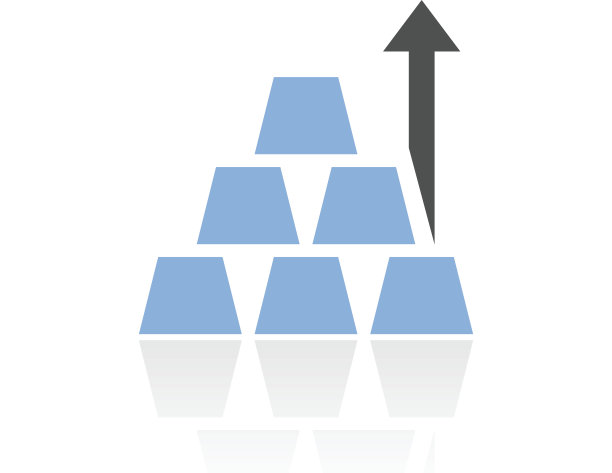白色背景上的金色图标。图片下载