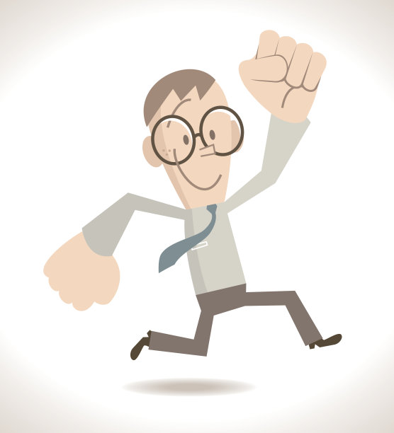 快乐微笑的男人在跑步图片下载