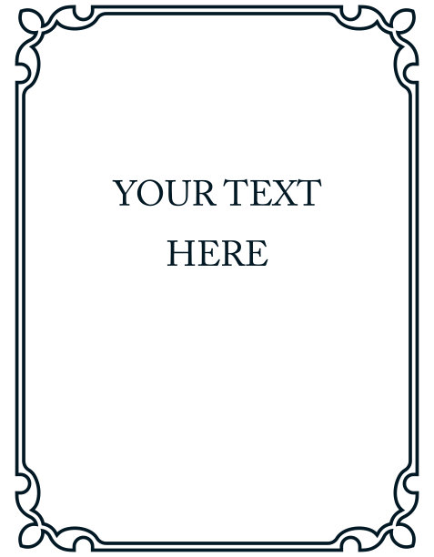 简单的矢量线边框框架孤立的插图图片下载