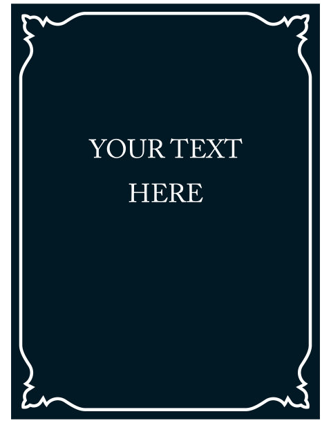 简单的矢量线边框框架孤立的插图图片下载