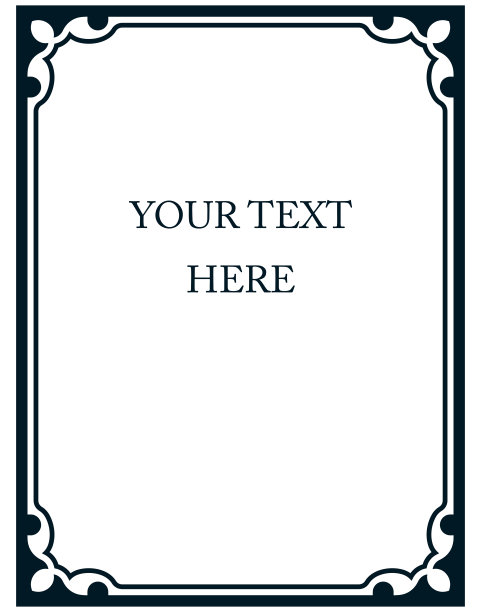 简单的矢量线边框框架孤立的插图图片下载