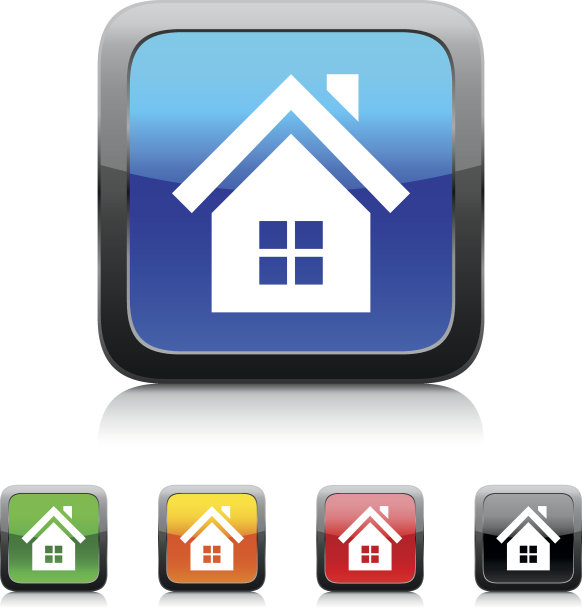 主页图标上的彩色按钮。图片下载