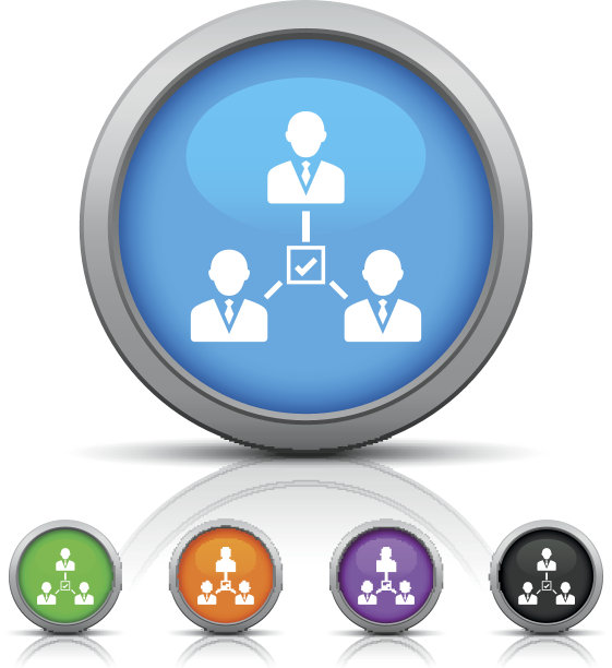 领导图标上的圆形按钮。图片下载