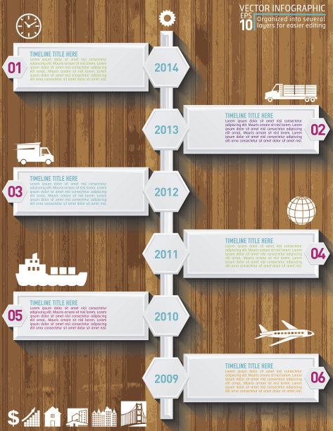 几何六边形信息图上的一个木材基地图片下载