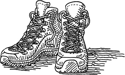 徒步鞋画图片下载