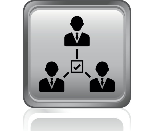 领导图标上的一个方形按钮。图片下载