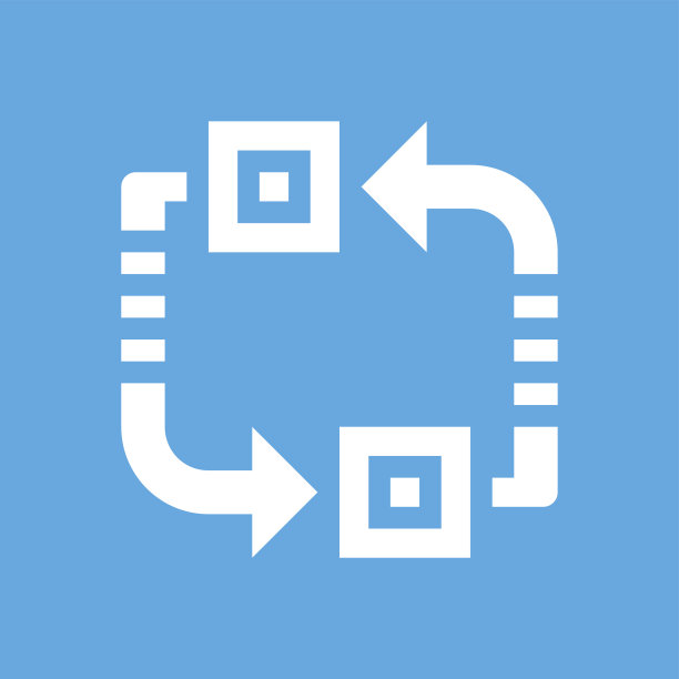 传送带图标上的蓝色背景。图片下载