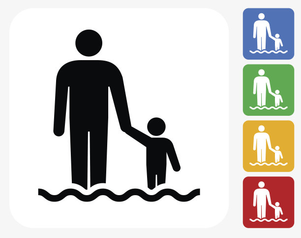 父和子图标平面设计图片下载