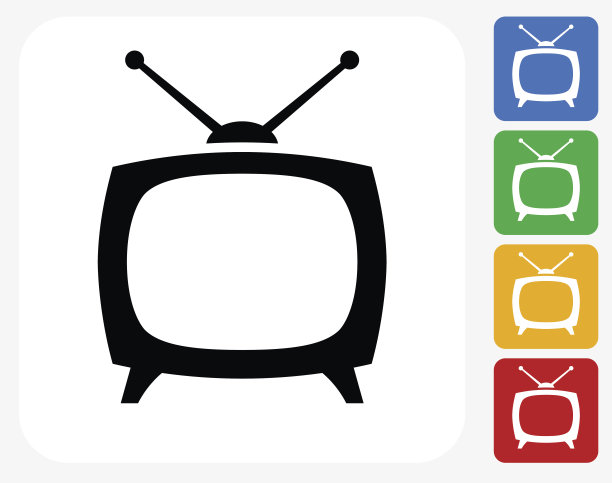 电视盒图标平面设计图片下载