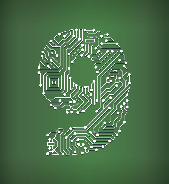 九电路板版权免费矢量艺术背景图片下载