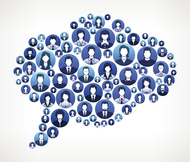 商务人士面临财务和团队合作模式。图片下载