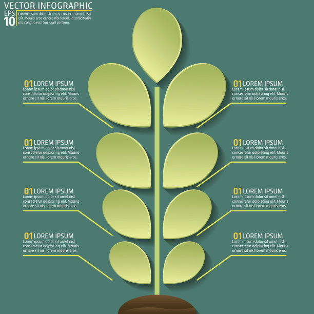 绿色植物信息图在绿色基地图片下载