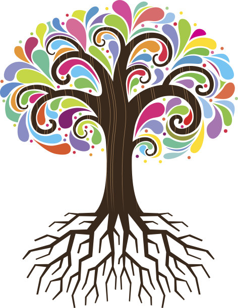 迷幻树和树根图片下载