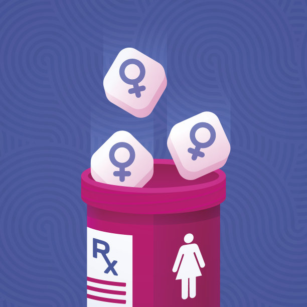 女性健康处方药概念图片下载