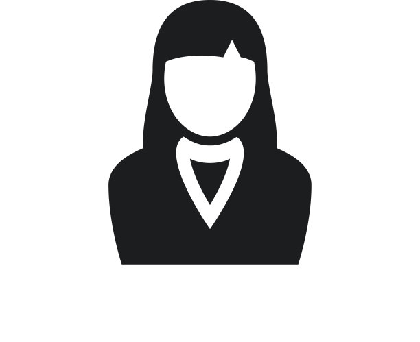 白色背景上的女商人图标图片下载