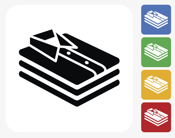 折叠衣服图标平面设计图片下载