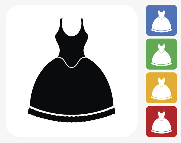 连衣裙图标平面设计图片下载