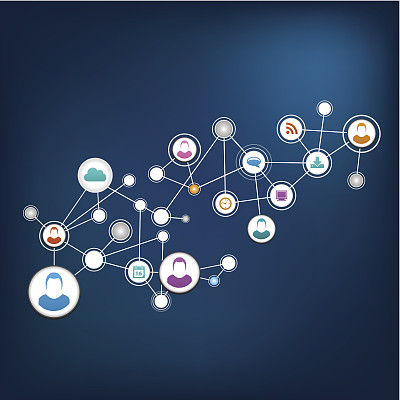 人的网络背景与沟通图标图片下载