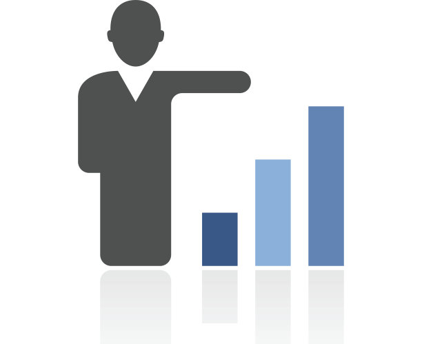 白色背景上的商人图标。图片下载