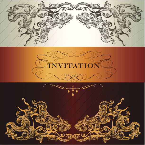 优雅的邀请卡图片下载