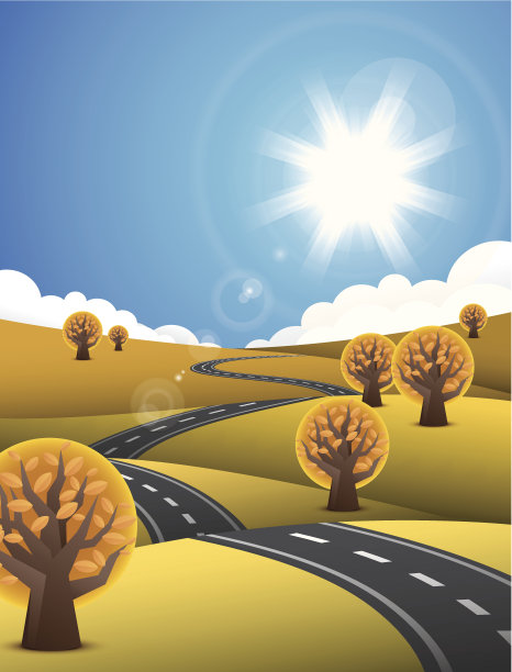 路在秋天图片下载