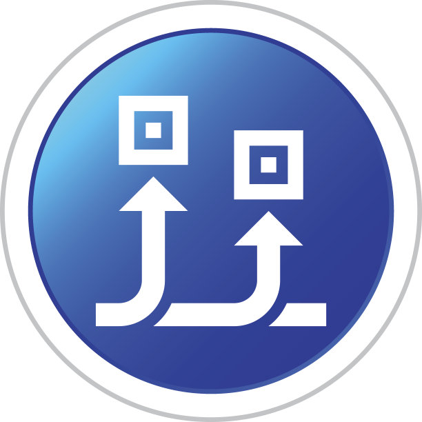 圆形按钮上的传送带图标图片下载