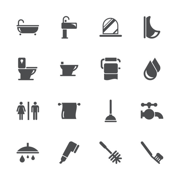 浴室和浴室-灰色系列图片下载