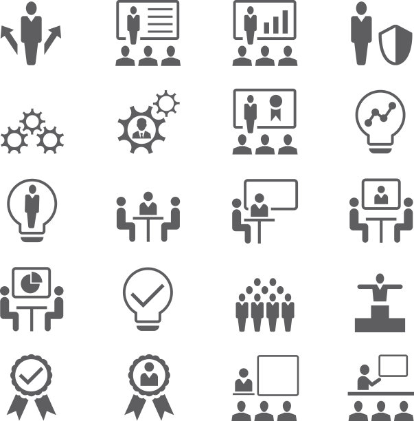 业务和管理图标集图片下载