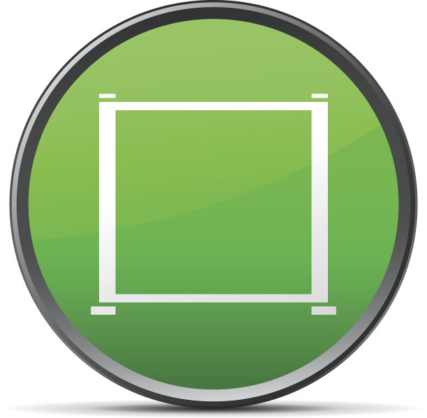 投影屏幕图标上的圆形按钮。图片下载