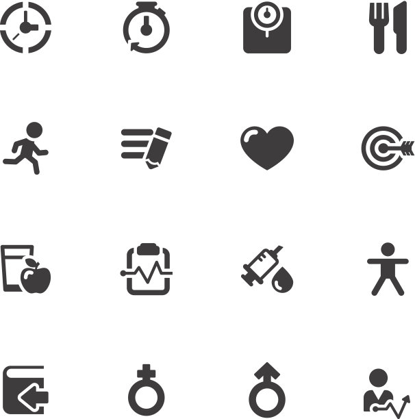 健康的生活方式的图标图片下载