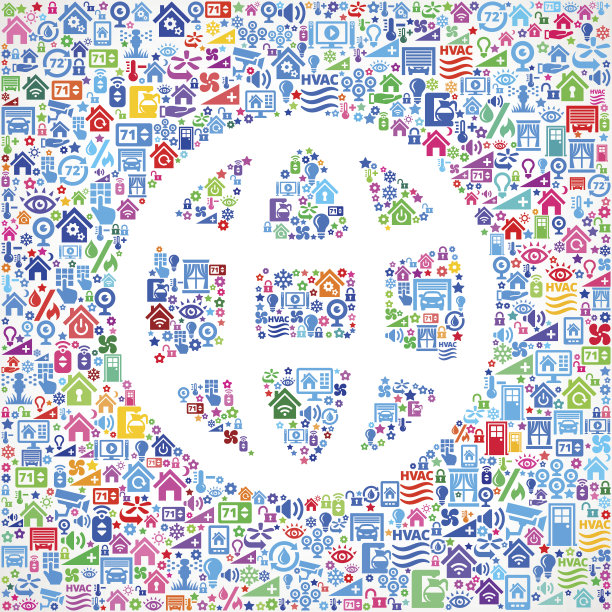 全球家庭自动化和安全矢量背景图片下载