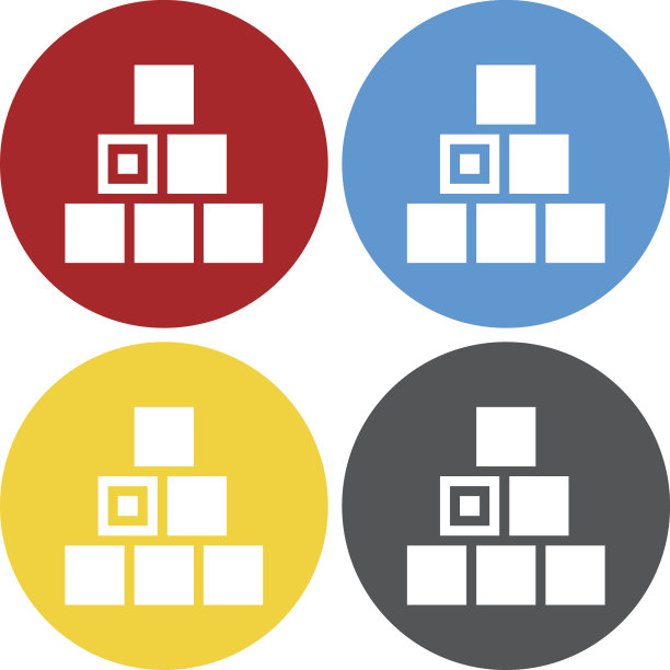 物流图标上的圆形按钮。图片下载