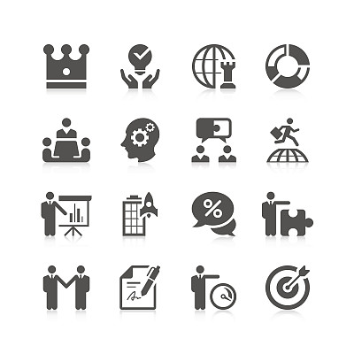 商业和战略图标集|独特系列图片下载