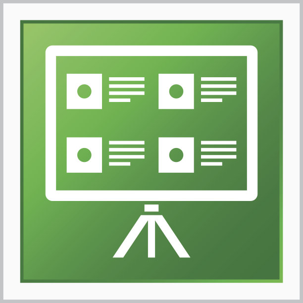 投影屏幕图标上的一个方形按钮。图片下载