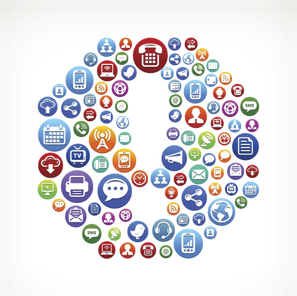 注意标志免版税向量社交网络和互联网图标集图片下载