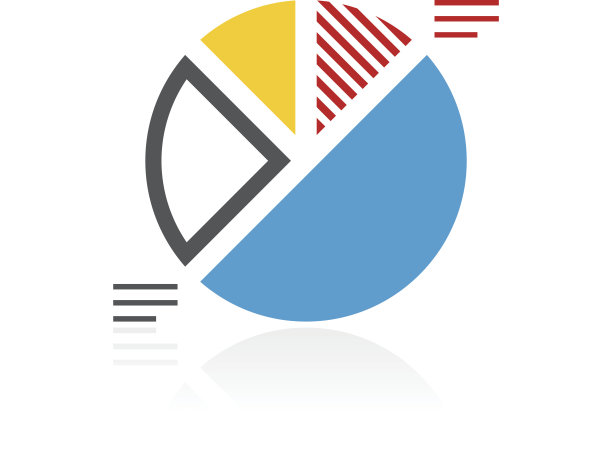 饼图图标上的白色背景。图片下载