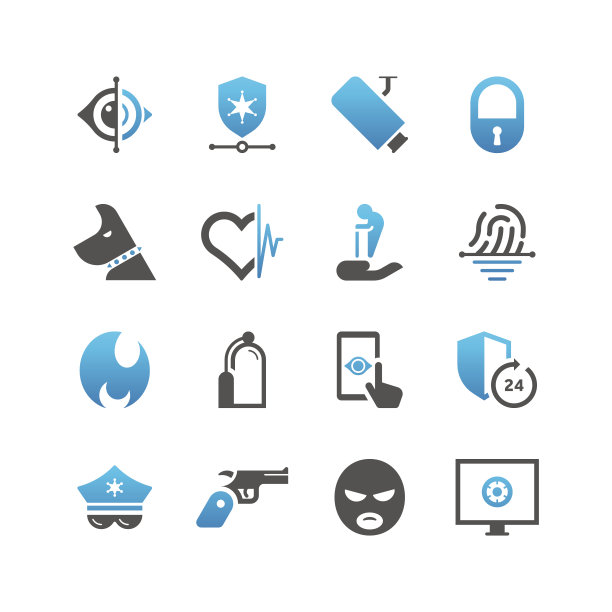 家庭安全护理图标设置|简洁系列图片下载