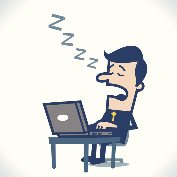 一个人在电脑前睡着了图片下载