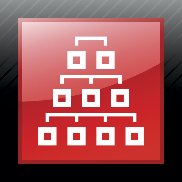 方框按钮上的流程图图标。图片下载