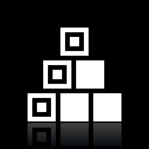 黑色背景上的物流图标。-白系列图片下载