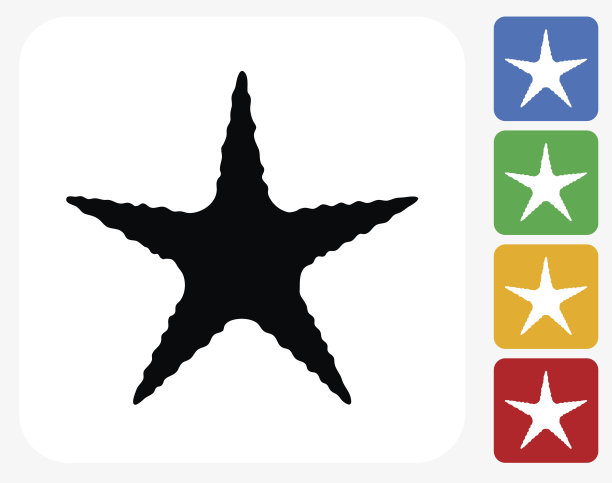 海星图标平面设计图片下载