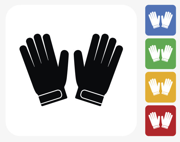 守门员手套图标平面图形设计图片下载