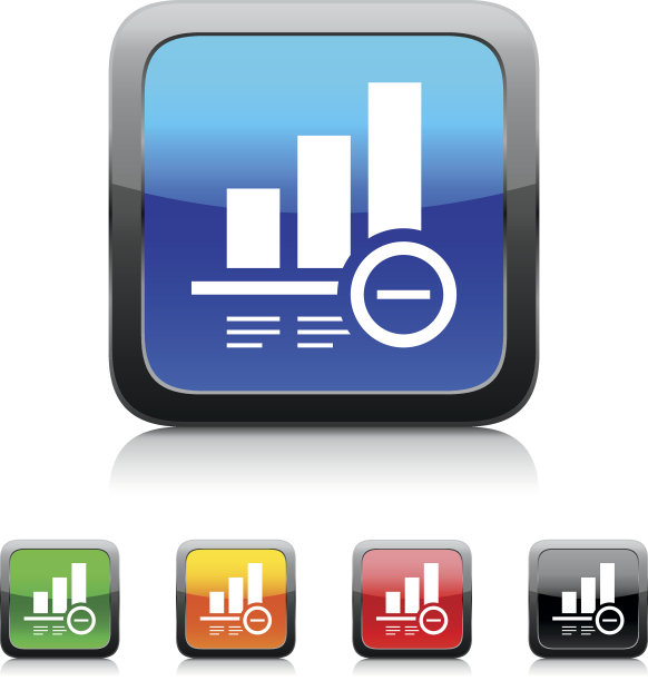 条形图图标上的颜色按钮。- - -风格系列图片下载