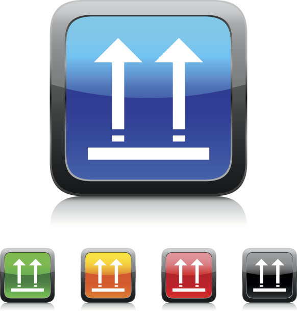 物流图标上的彩色按钮。- - -风格系列图片下载